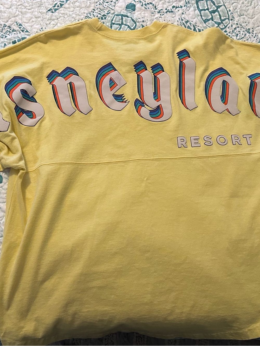 Disney Parks Spirit Jersey Disneyland Resort Yellow Rainbow Logo Sweatshirt - Picture 2 of 6